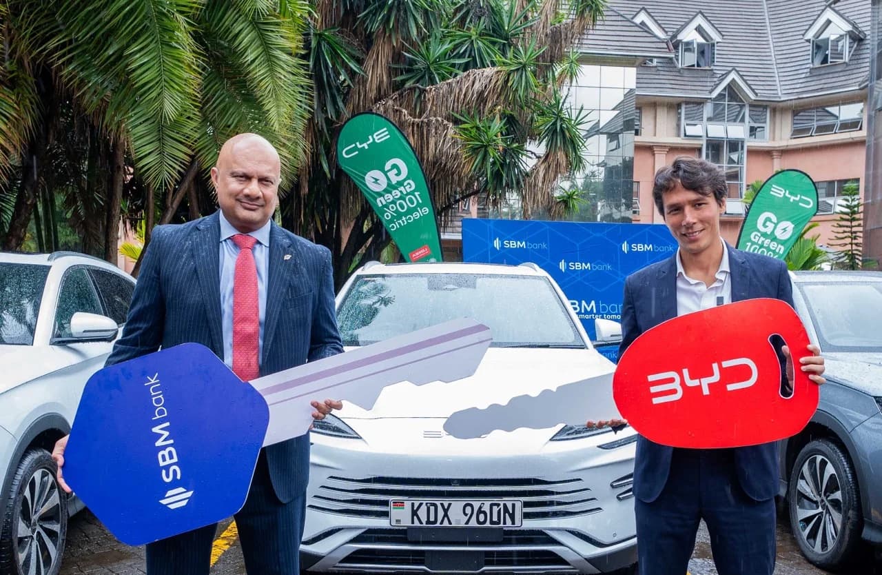 SBM Bank backs Kenya’s EV transition with KES 1 Billion fund and a leased BYD fleet