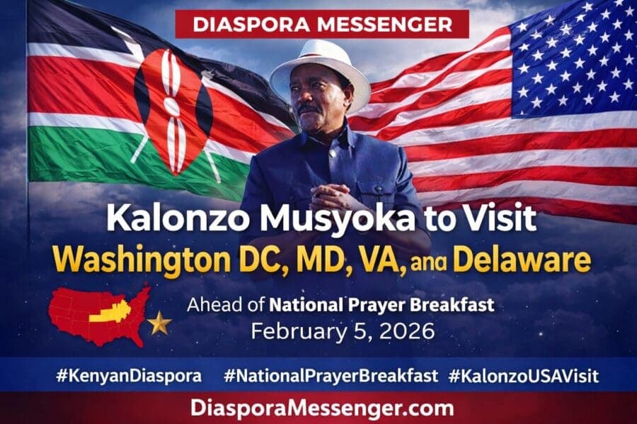 Kalonzo Musyoka to Visit Washington DC, Maryland and Virginia