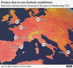 Power outages hit France as record heatwave set to peak