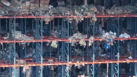 Tonnes of rotting food from vast LA warehouse fire creates unbearable stench