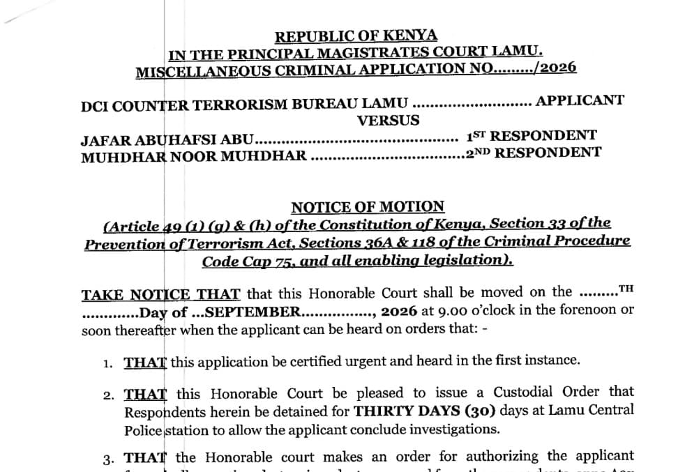 Police allowed one week to detain three terrorist suspects pending investigations