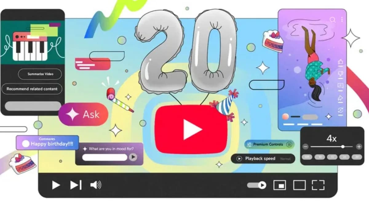 YouTube Celebrates 20 Years With a Big Update to Its TV App