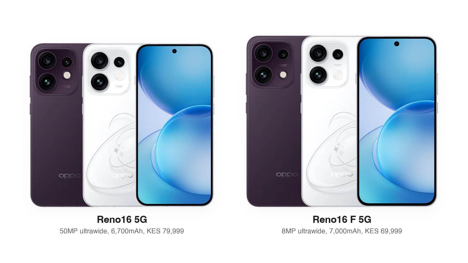 OPPO Reno16 vs Reno16 F specs: the Reno16 has newer memory and runs games at higher frame rates