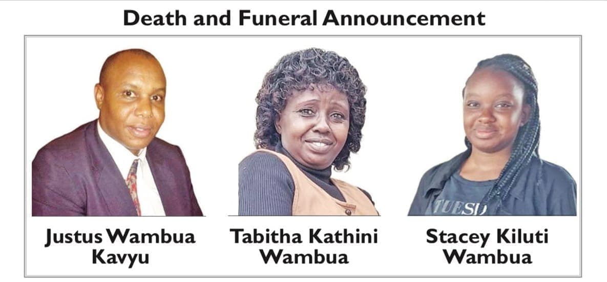 Tragedy Strikes: Diaspora Leader Bernard Kavyu Family Loss