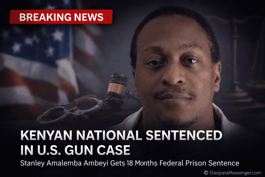 Kenyan Born Stanley Ambeyi Sentenced for Illegal Firearm in US