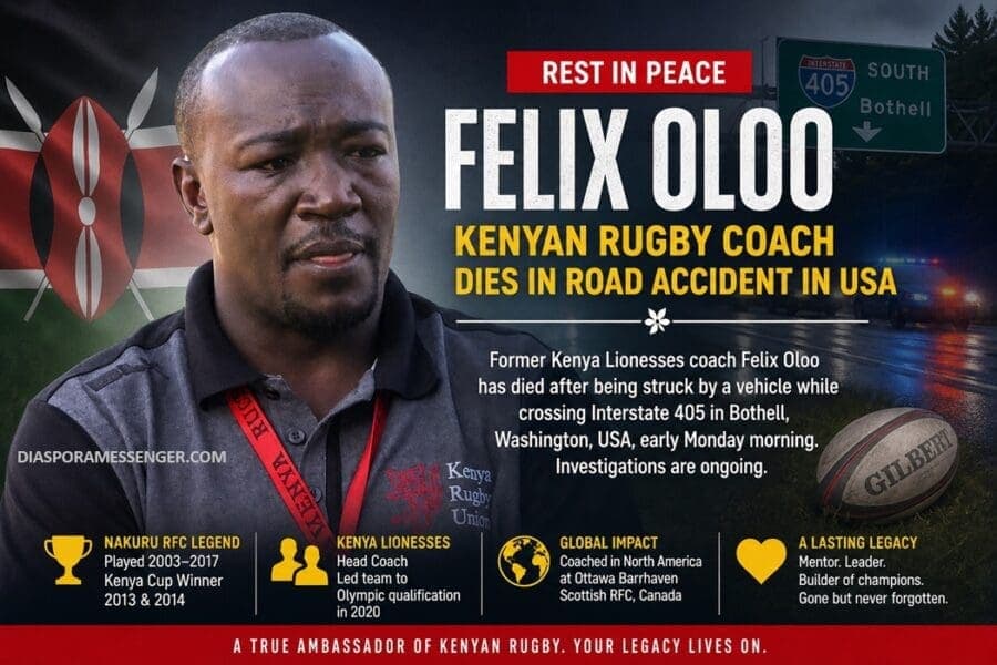 Tragic: Kenyan Rugby Coach Felix Oloo Dies in US Accident