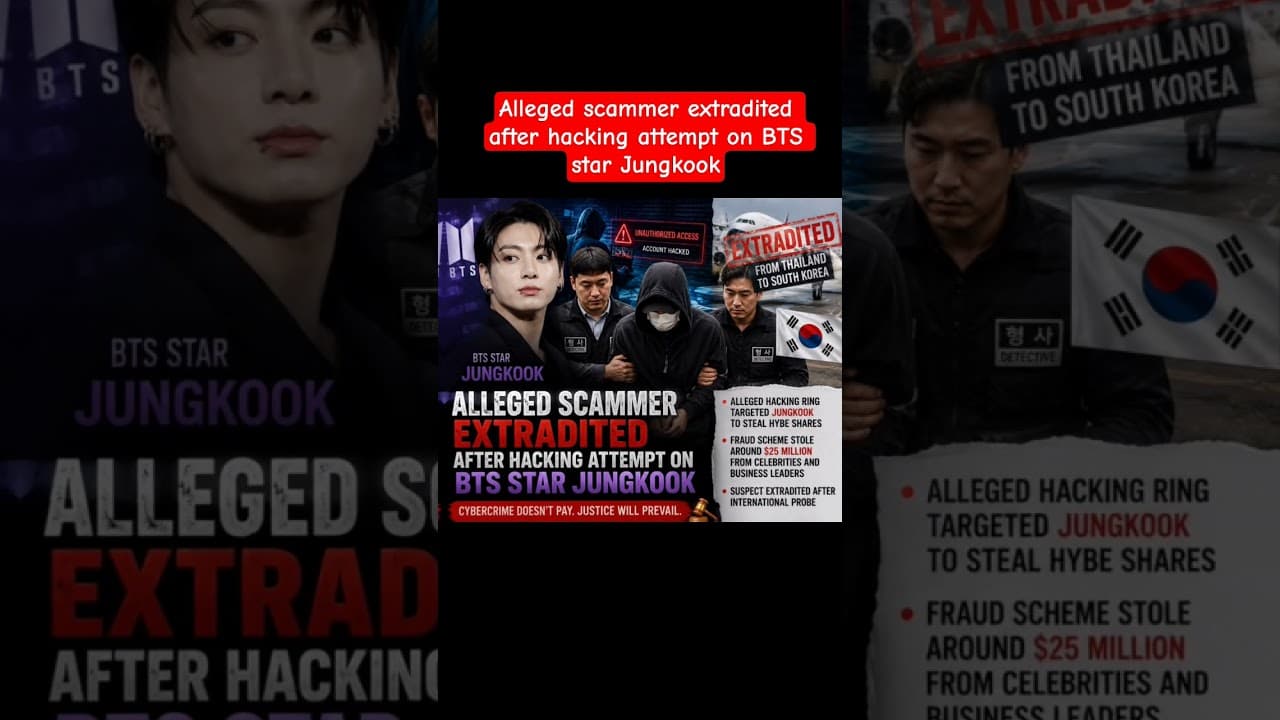 Alleged scammer extradited after hacking attempt on BTS star Jungkook