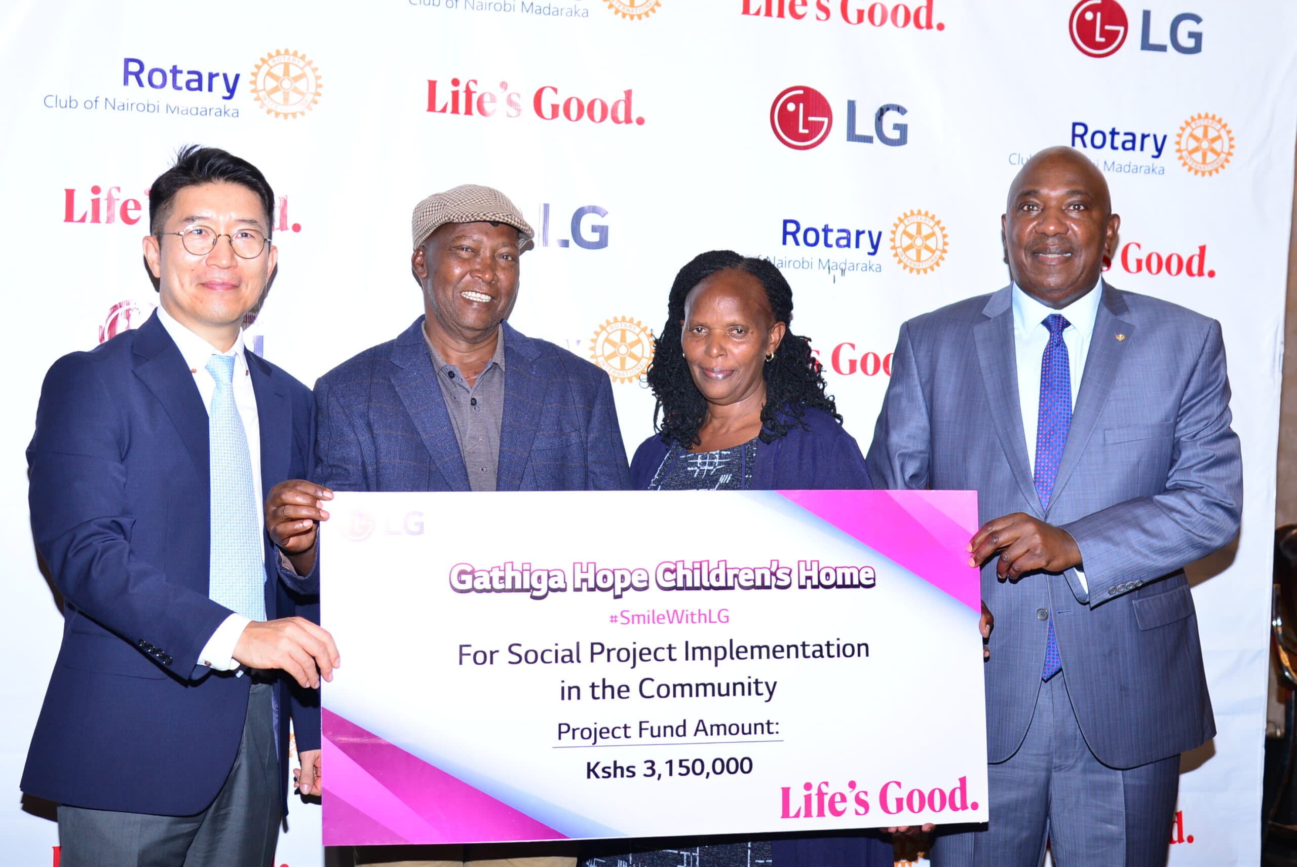 LG donates Ksh. 6 Million to three community projects as part of ‘Smile with LG’ campaign