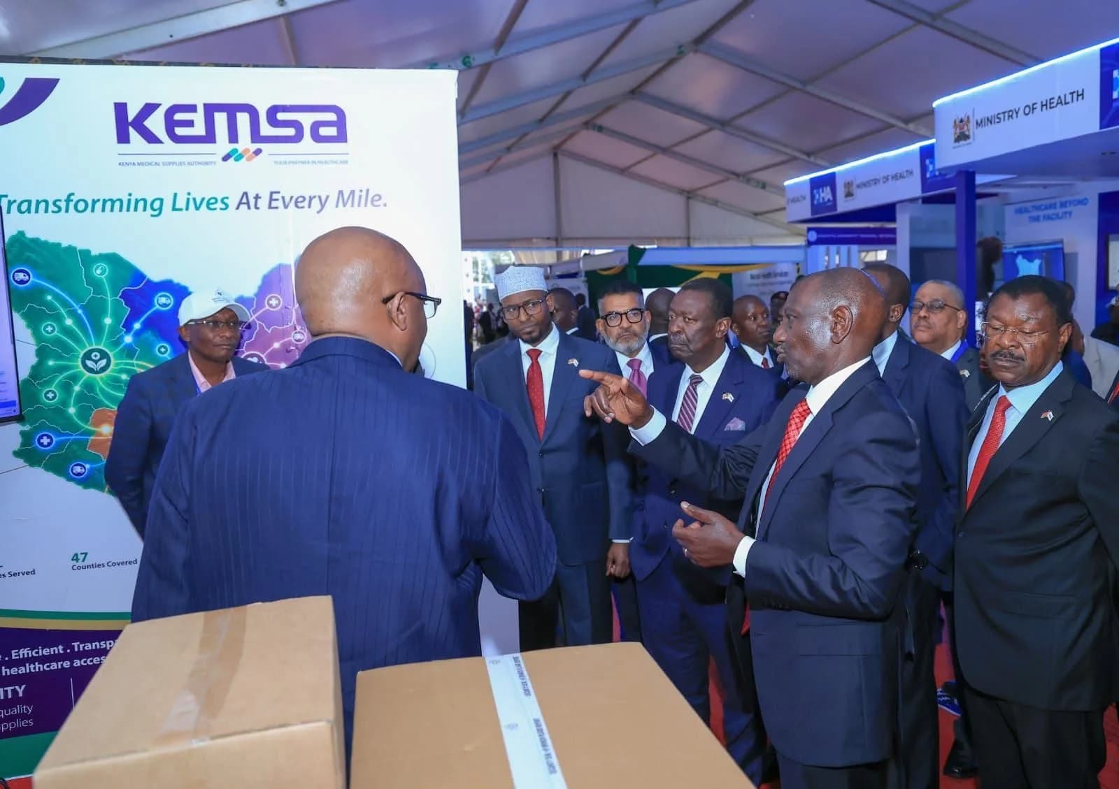 Ruto gets glimpse of KEMSA’s digital transformation at Health Summit