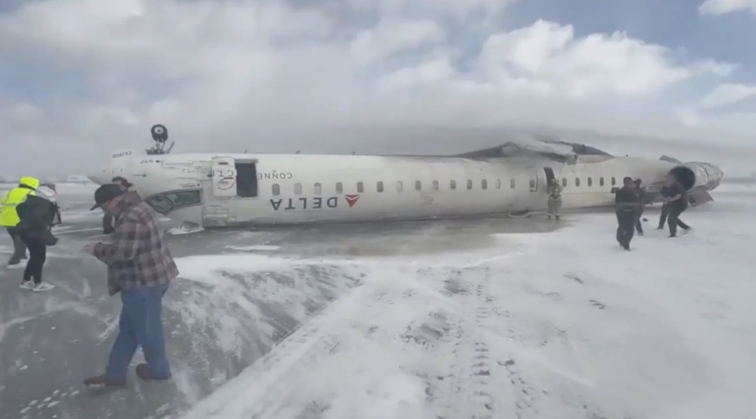 America’s Delta Airlines plane crashes, flips at Canada’s main airport