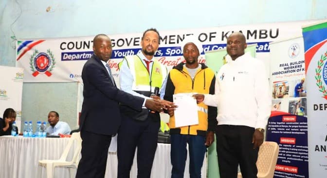 Kiambu County trains, certifies 600 youth in construction industry
