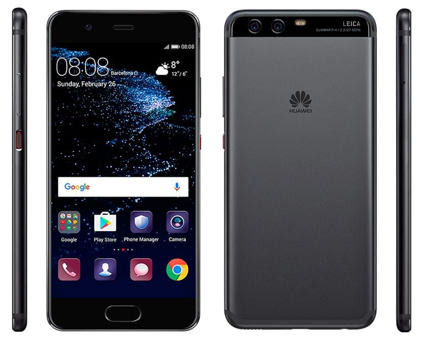 Leaked Press Render shows the Huawei P10 With the Fingerprint scanner embedded on the Home Button