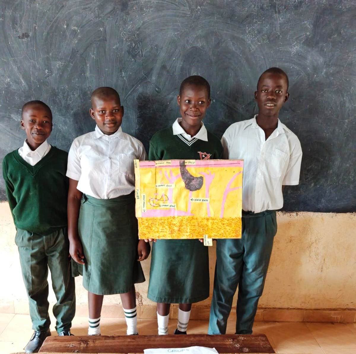 JSS learners showcase human skin project under CBC Curriculum