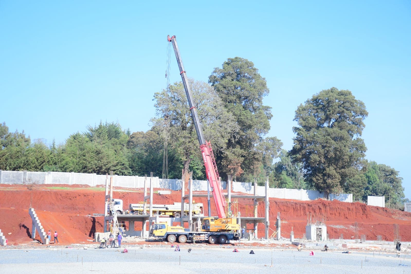 Kamariny stadium at 50 percent complete
