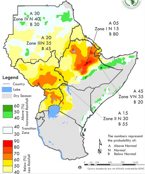 Kenya likely to experience below-normal rainfall