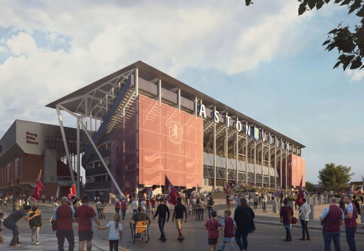 Outlook on the Villa Park stadium North Stand Redevelopment Project