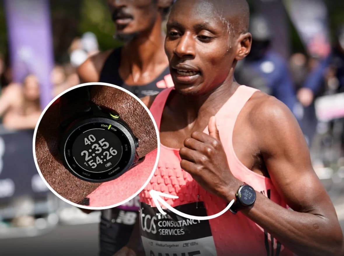 Sawe Breaks World Record Wearing a Basic Garmin Watch as Samsung Galaxy Crashes Party