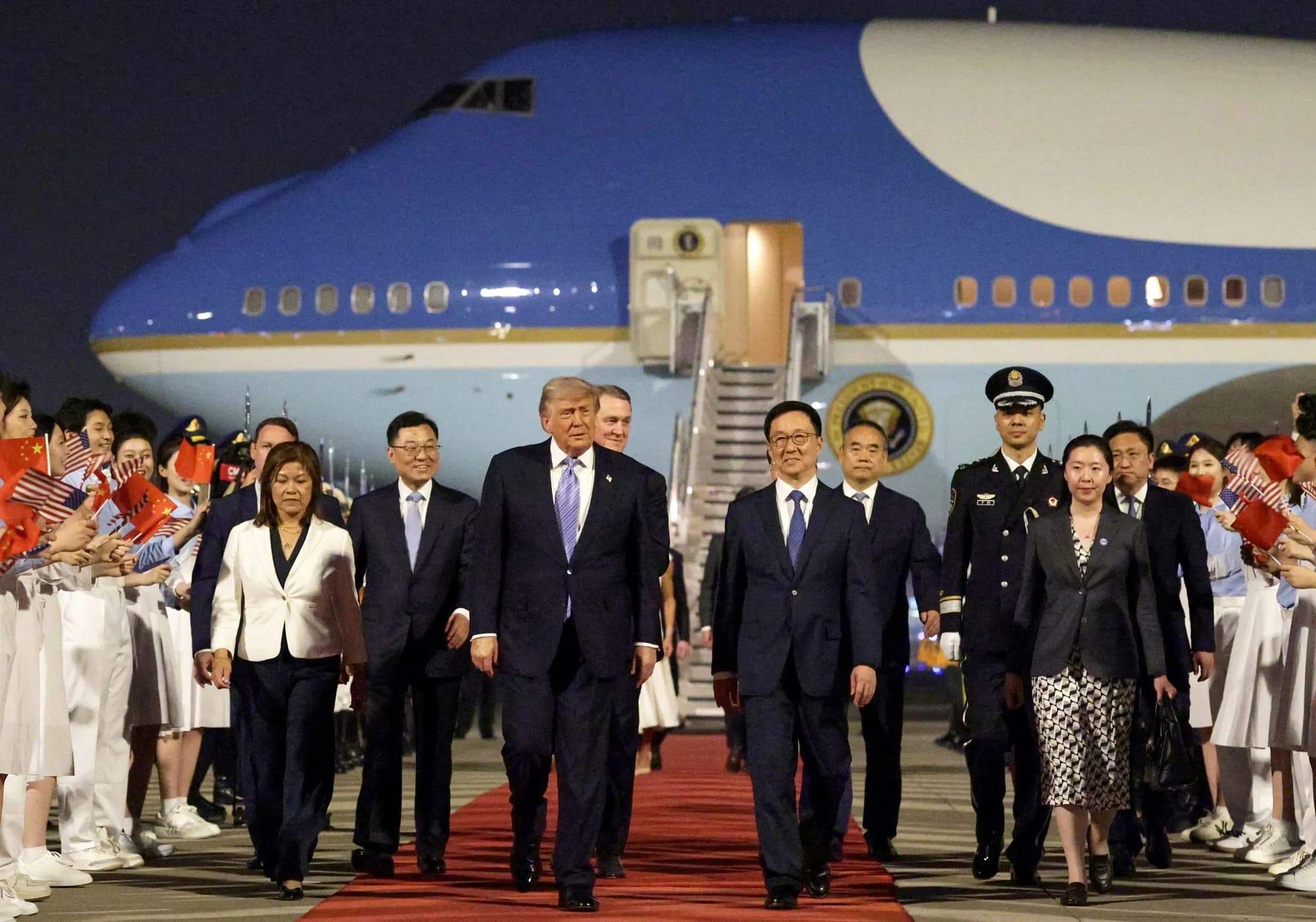 President Trump arrives in China for state visit
