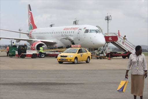 Panic as aircraft tyre bursts on JKIA runway, briefly suspending operations