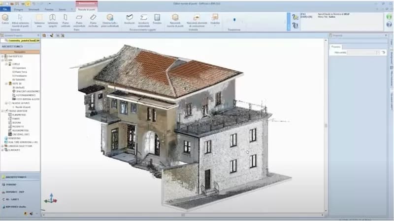 From Point Cloud to BIM Model with the cutting-edge software Edificius