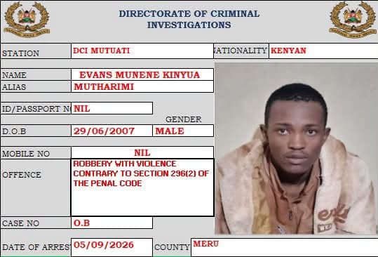 How Detectives Cornered Suspected Mastermind in Motorcycle Theft Syndicate in Meru