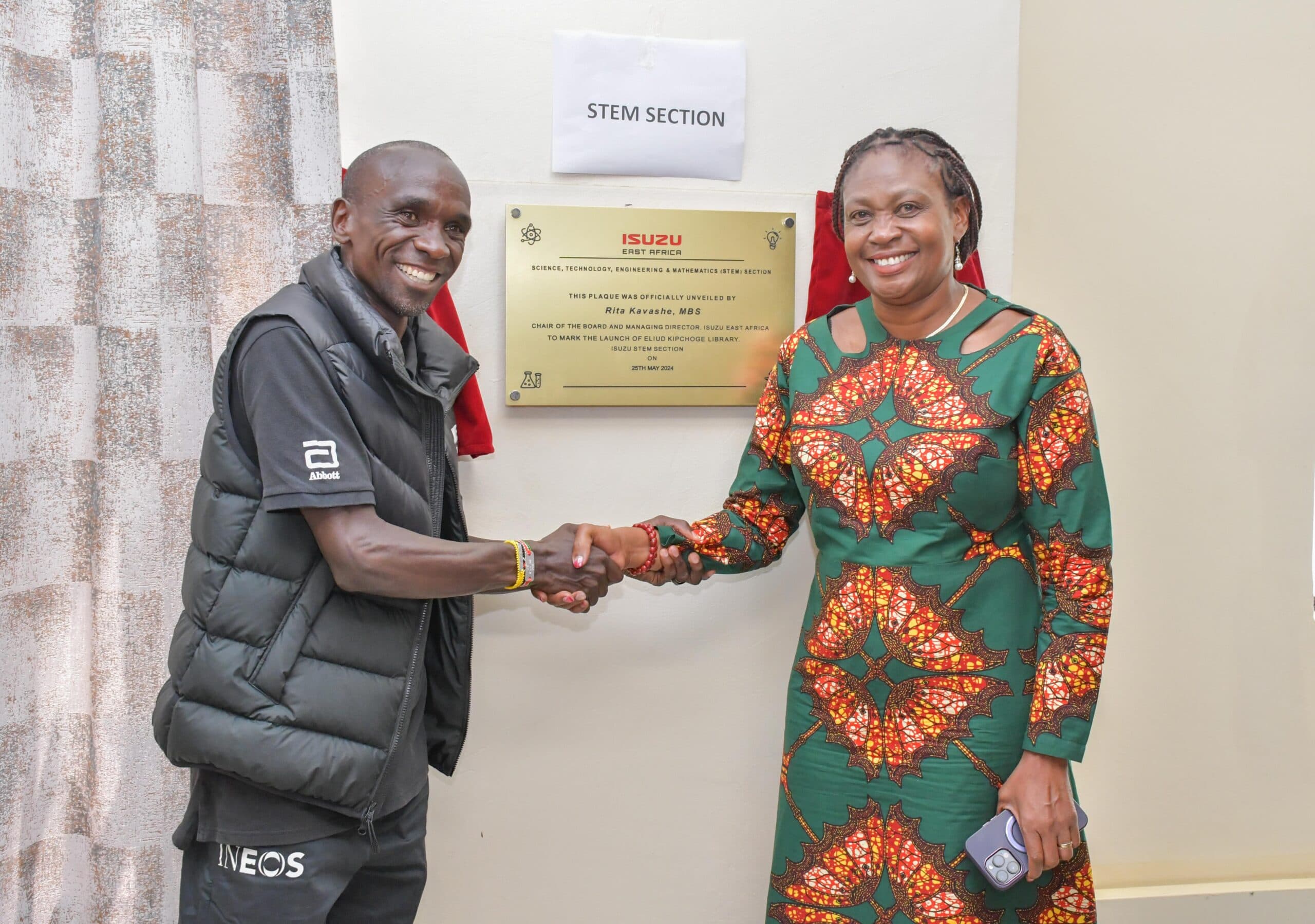 Eliud Kipchoge Library receives book donation from Isuzu & Longhorn Publishers