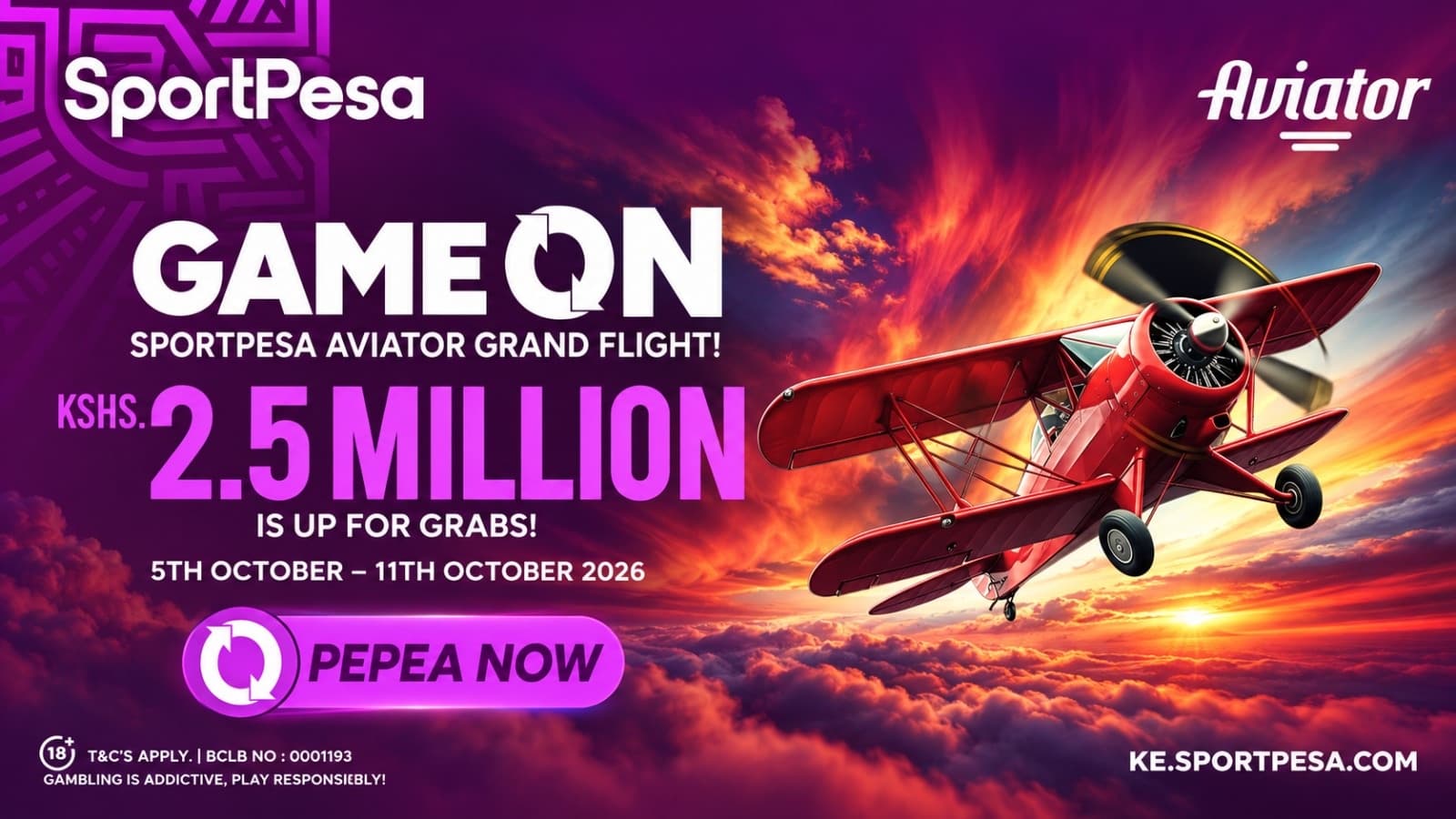 SportPesa Aviator Grand Flight puts KSh 2.5 million prize pool on the leaderboard