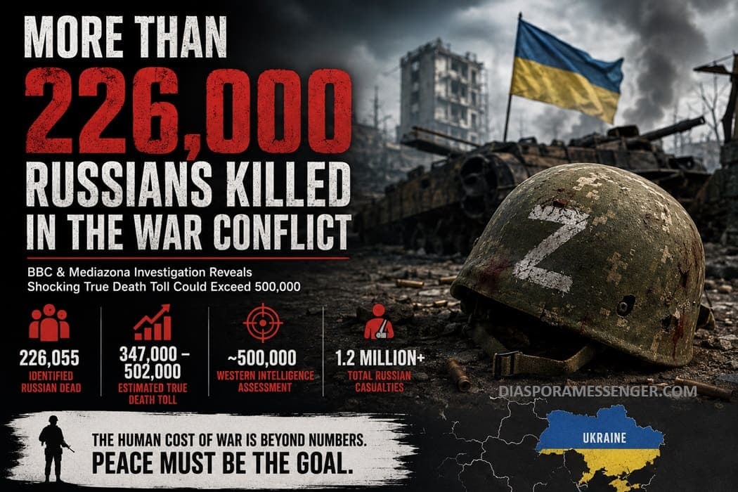 Shocking Report Reveals over 226,000 Russian Soldiers Killed