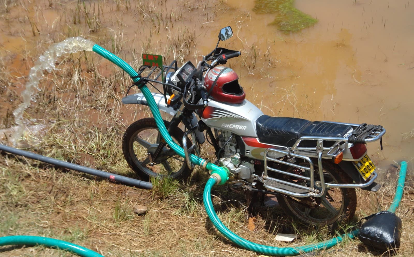 East African farmers harnesses motorbike power for irrigation