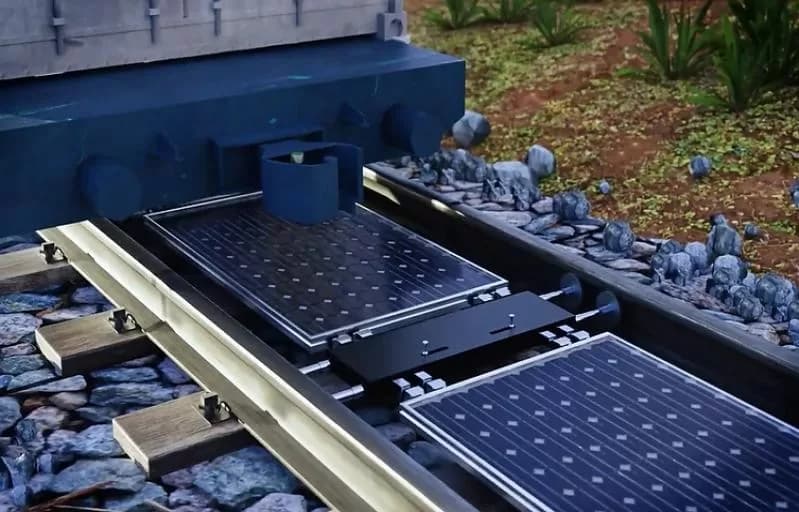 The Sun-Ways Solar Power Project Laying PV Panels On Rail Tracks Inaugurated