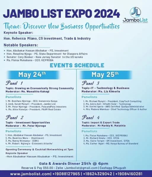 Invitation: Memorial day weekend Jambo List’s business Expo 2024