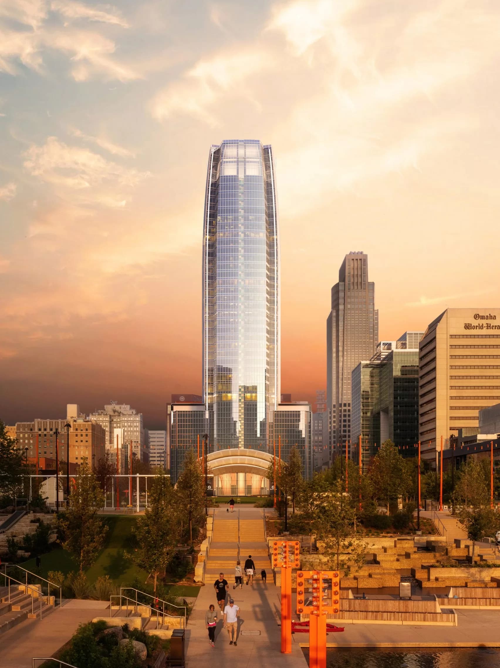 Construction of the tallest skyscraper in Nebraska