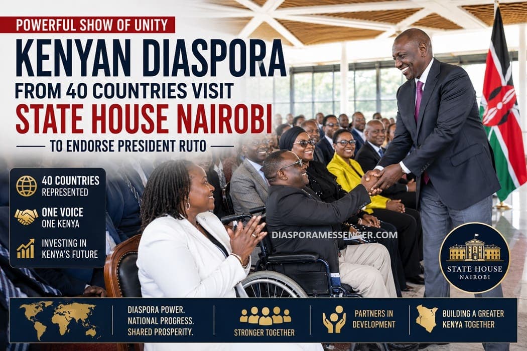 Kenyan Diaspora from 40 Countries Visits Ruto at State House