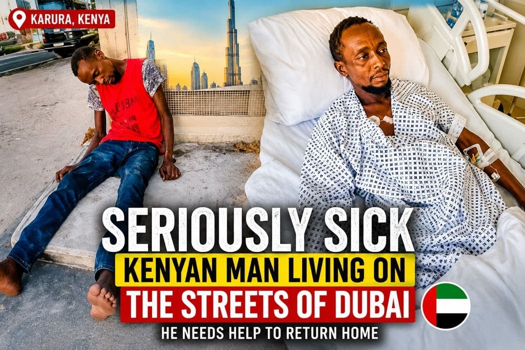 Sad: Seriously Sick Kenyan Man Living on the Streets of Dubai