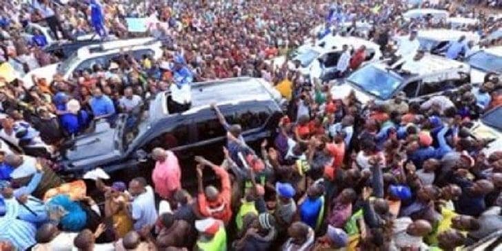 VIDEO: Chaos at Raila Rally in Mombasa, Mike Sonko Attacked