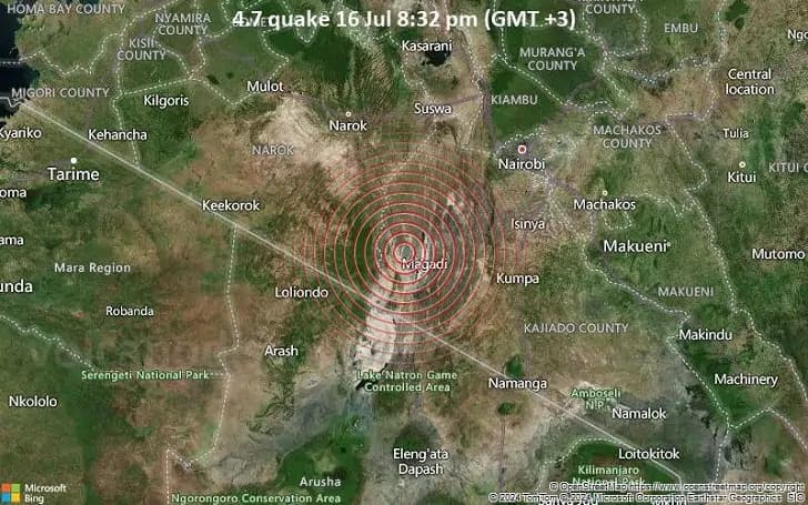 Earthquake of 4.2 magnitude Hits Nairobi And Its Environs