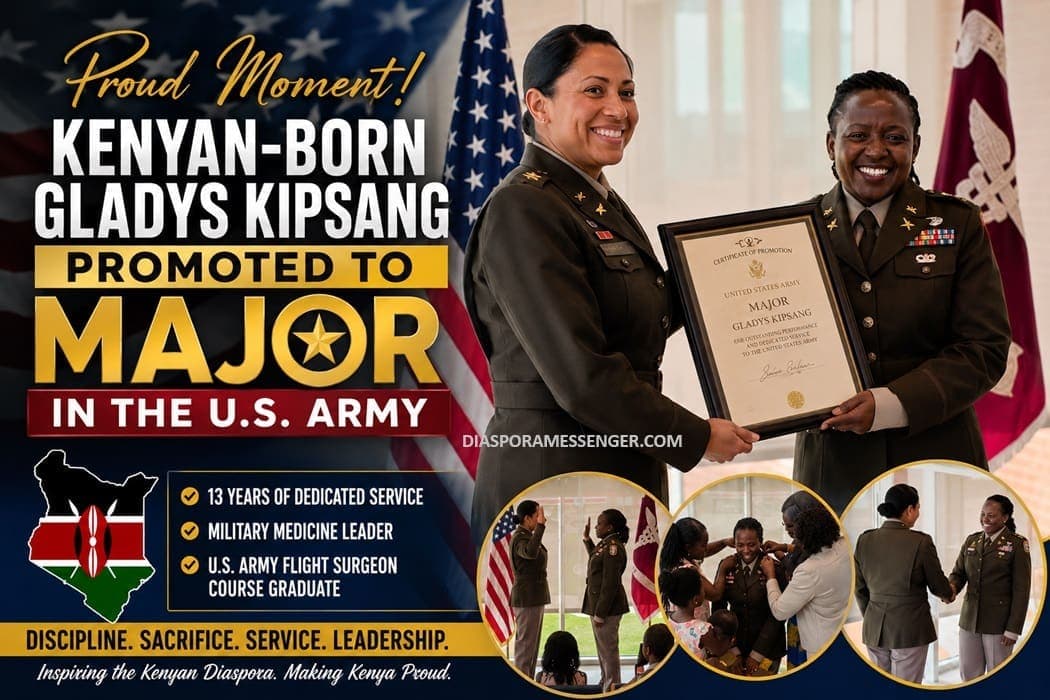 Inspiring Triumph: Gladys Kipsang Promoted to US Army Major