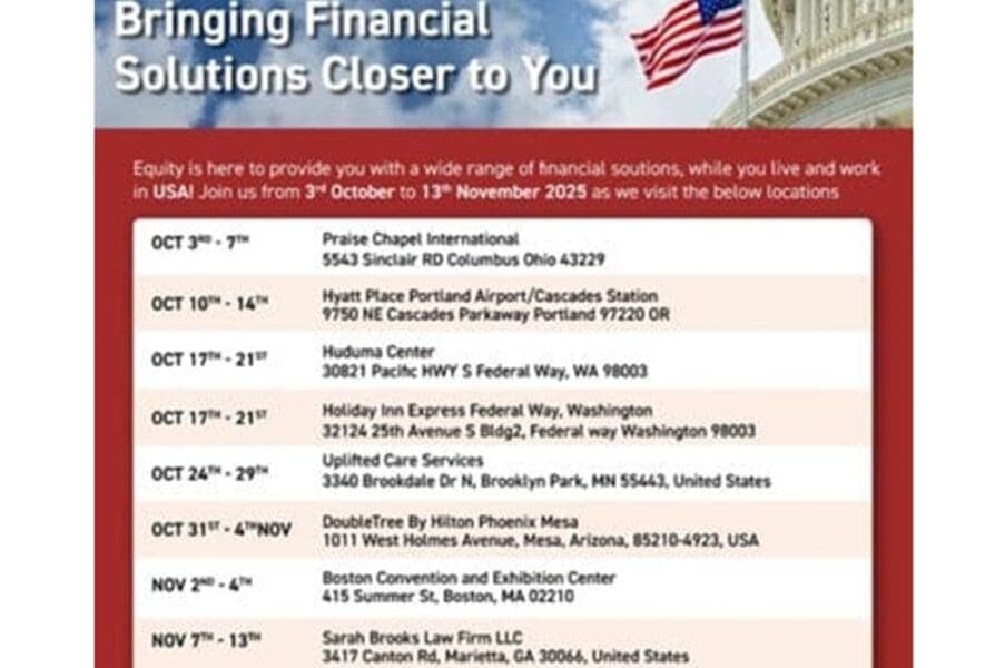 Equity Bank Diaspora Team USA Tour 2025
