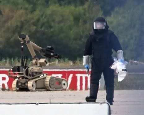 Drone carrying explosives found at German airport, police say