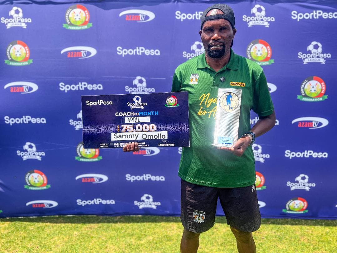 Sammy ‘Pamzo’ Omollo named SportPesa League Coach of the Month,