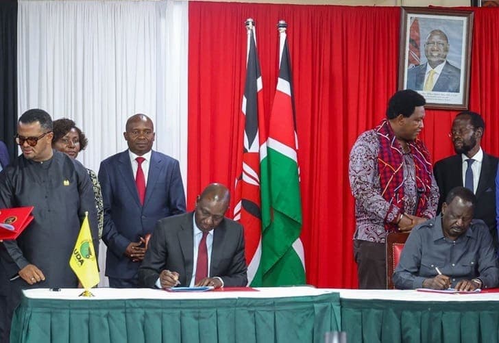 10 Key Points of MOU Signed by William Ruto and Raila Odinga