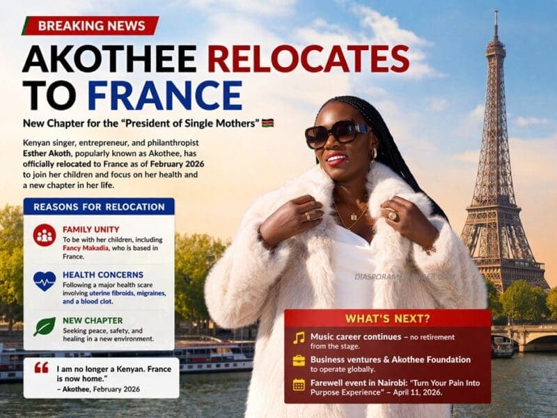 Kenyan Singer Akothee Relocates to France: New Chapter Abroad