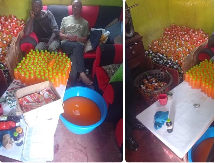 Two arrested as police raid counterfeit juice factory in Kabete