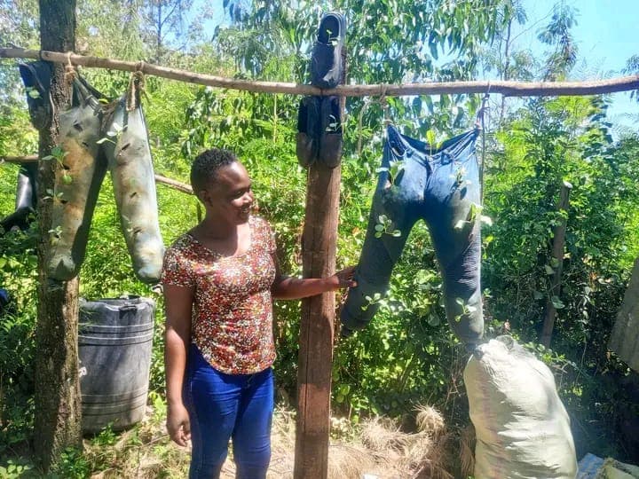 Kisumu group fills parched village with vegetables – in old jeans and plastic bags