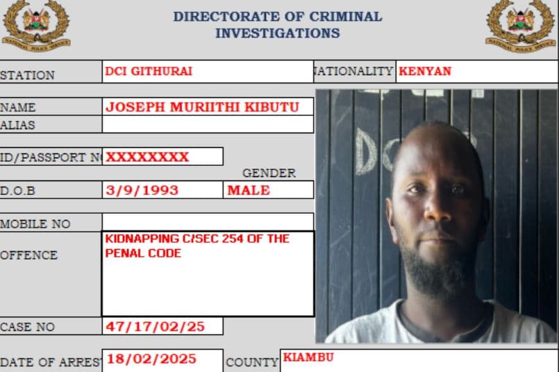 Boy, 7, Rescued After Ransom Kidnapping in Githurai