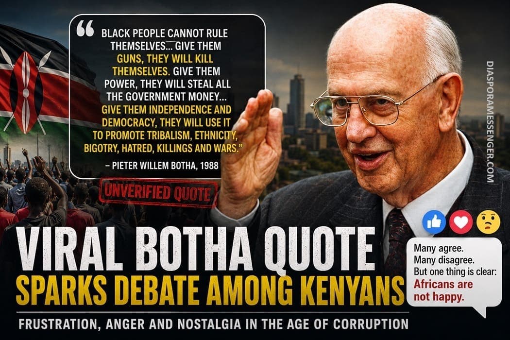 Viral P W Botha Quote Sparks Painful Debate Among Kenyans