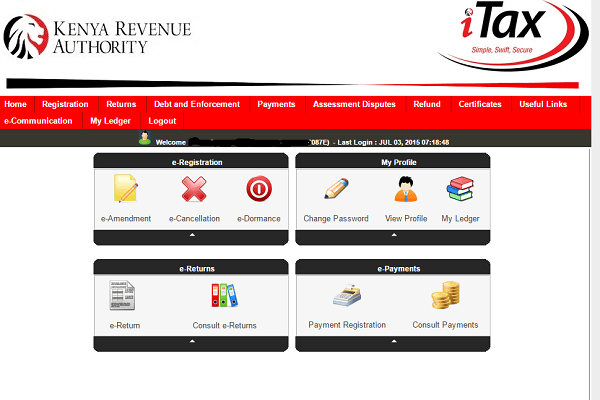You can now use your ID number to log in into KRA’s iTax platform