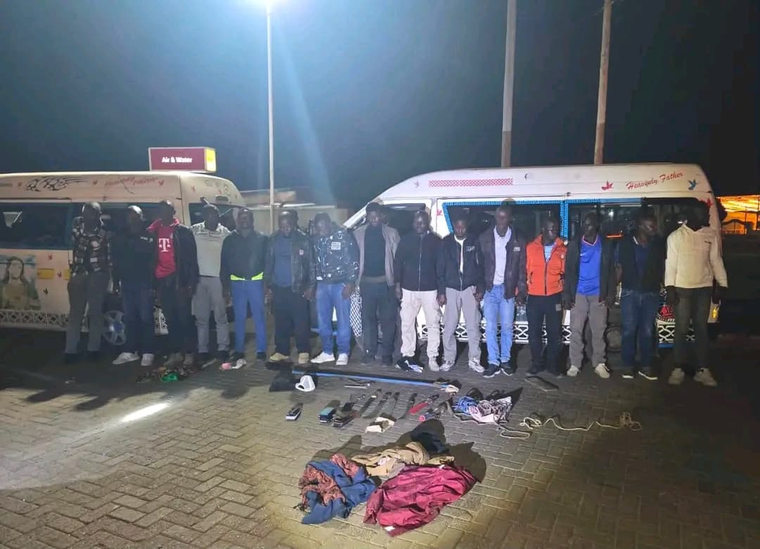 15 Suspected Gang Members Arrested, Crude Weapons Seized in Kisumu