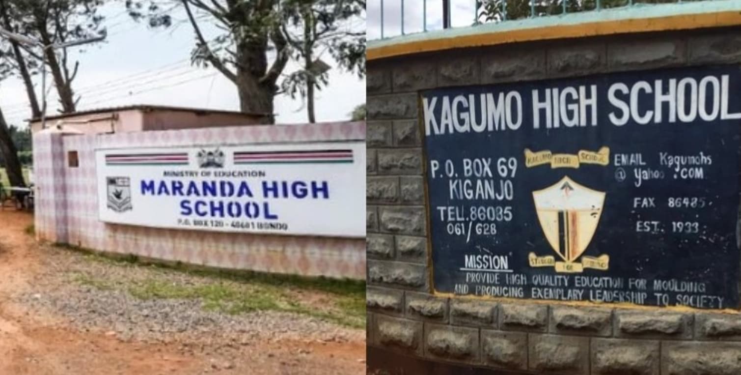 Maranda High School vs Kagumo High School KCSE 2025 performance