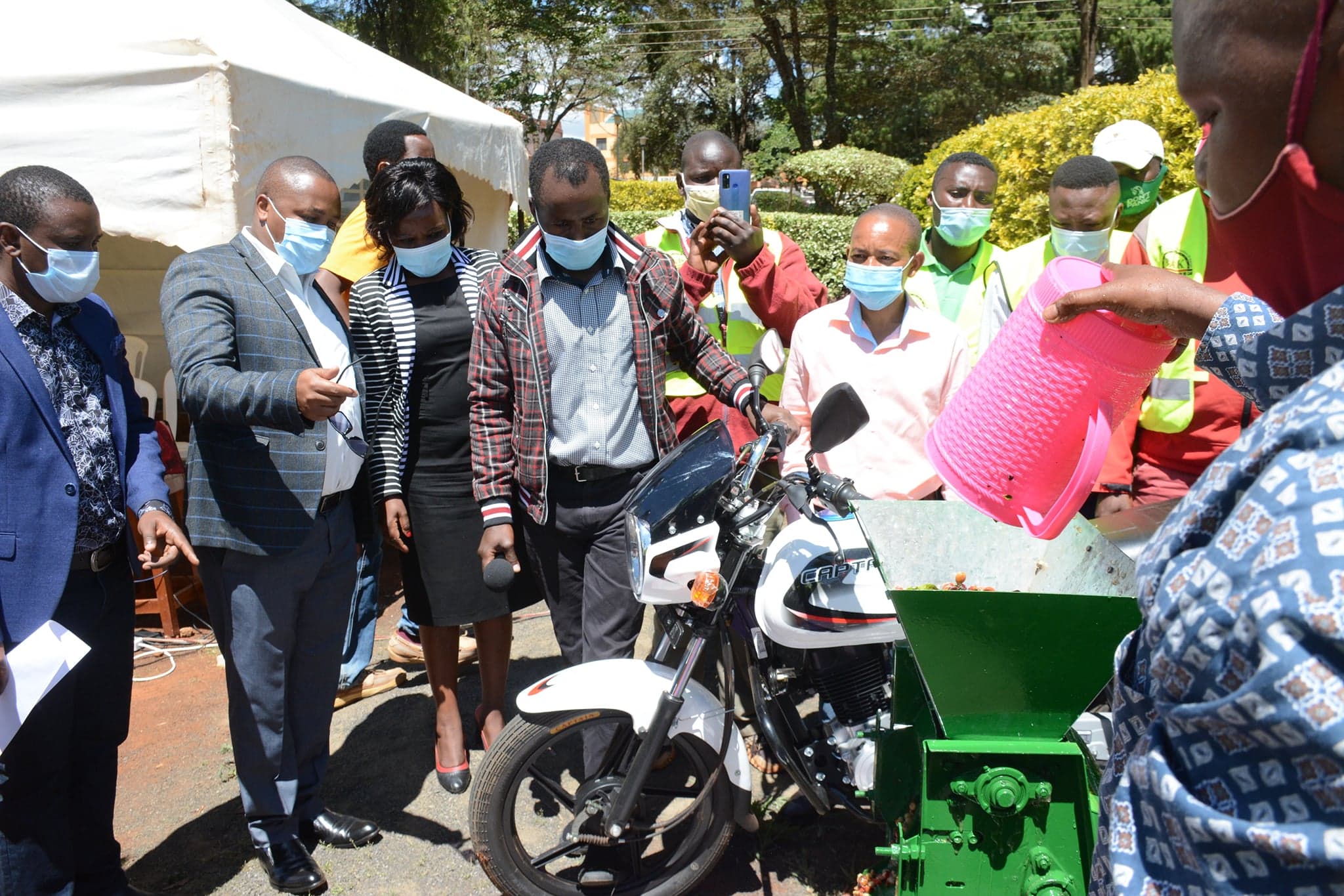 Boda boda powered coffee pulper increases processing capacity eightfold